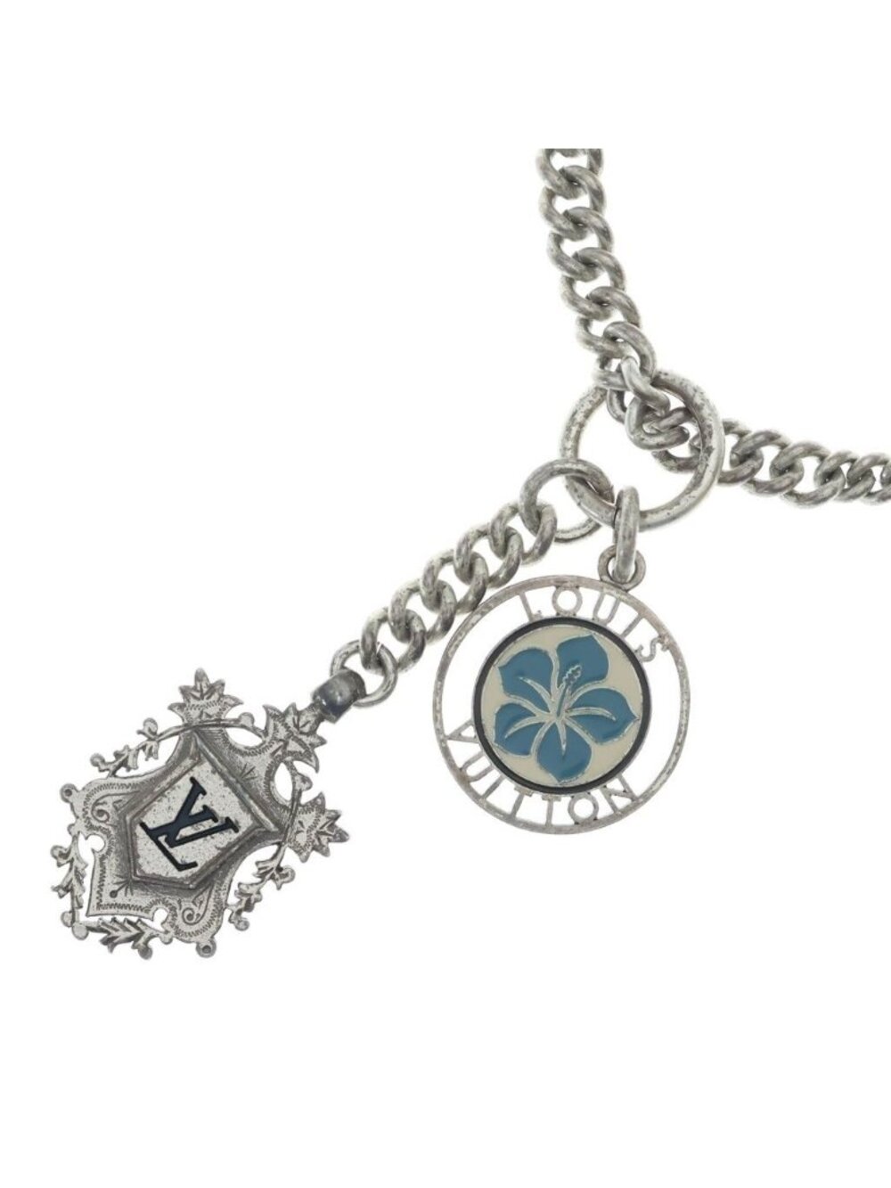 Louis Vuitton Pendentif Victoria Chain Pendant Silver